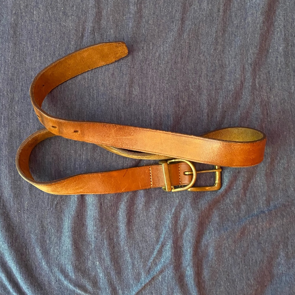 Real Brown Leather Belt